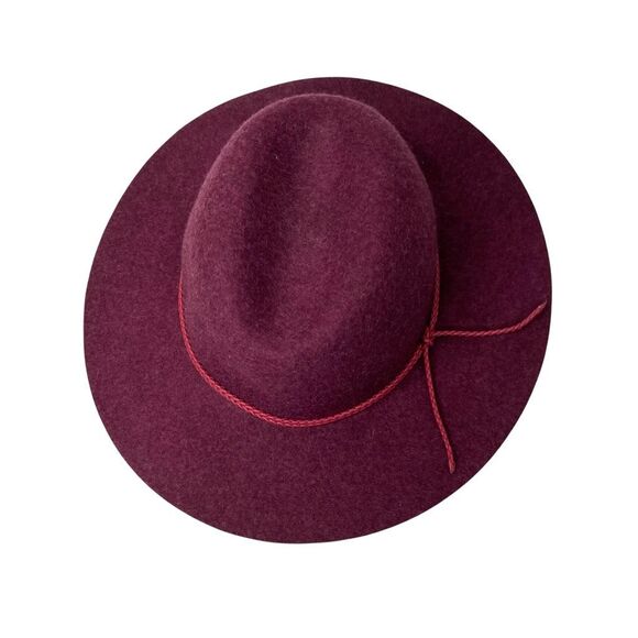 NEW GAP 100% wool fedora hat‎ Size M/L beet wine color - Picture 4 of 8
